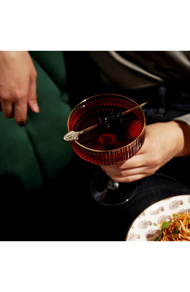 Viski Meridian Crystal Coupe Glasses Set of 2, Alternate, color, Clear