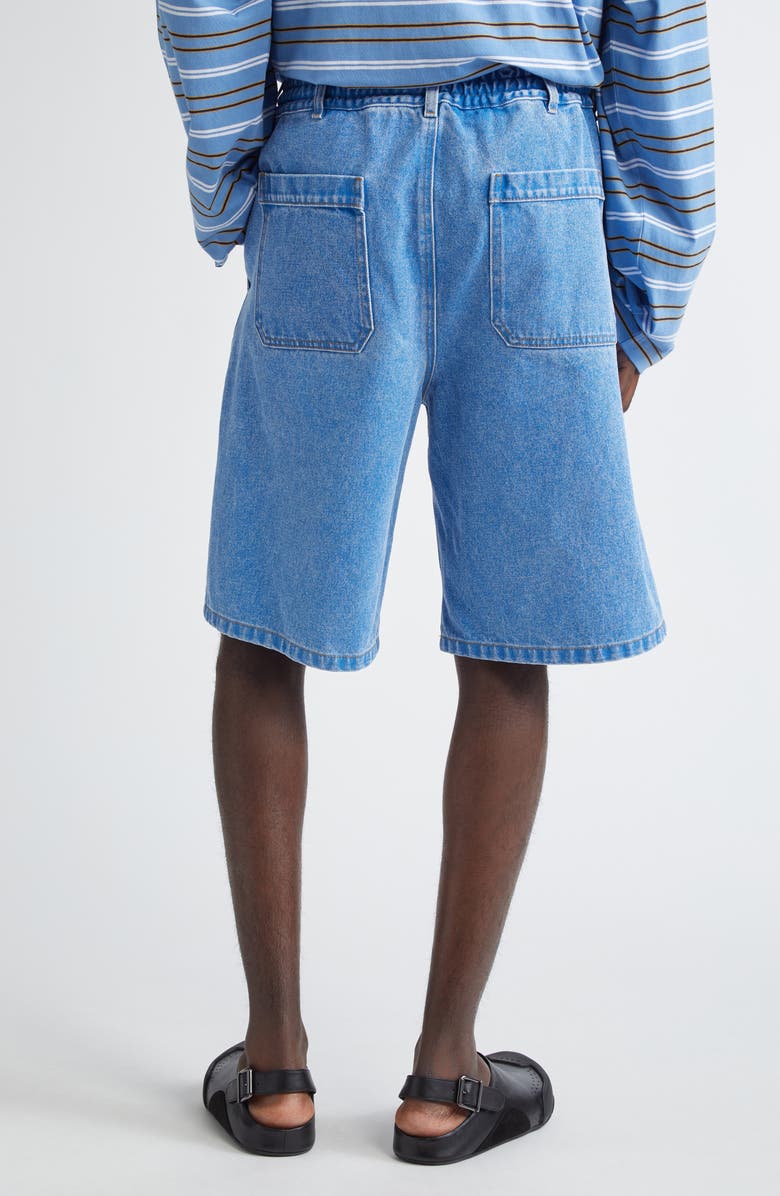 Marni Flower Denim Shorts, Alternate, color,