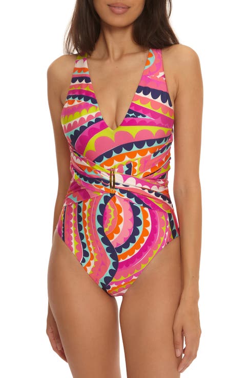Aprhodite Plunge One-Piece Swimsuit
