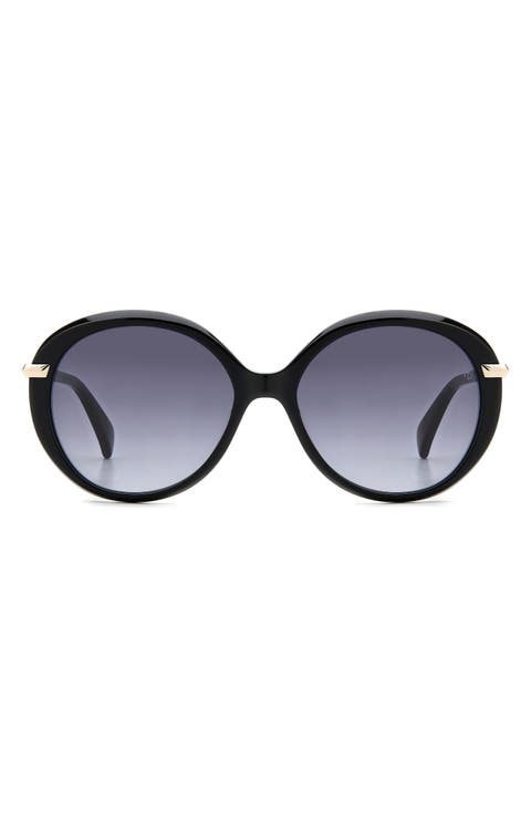 56mm Gradient Round Sunglasses