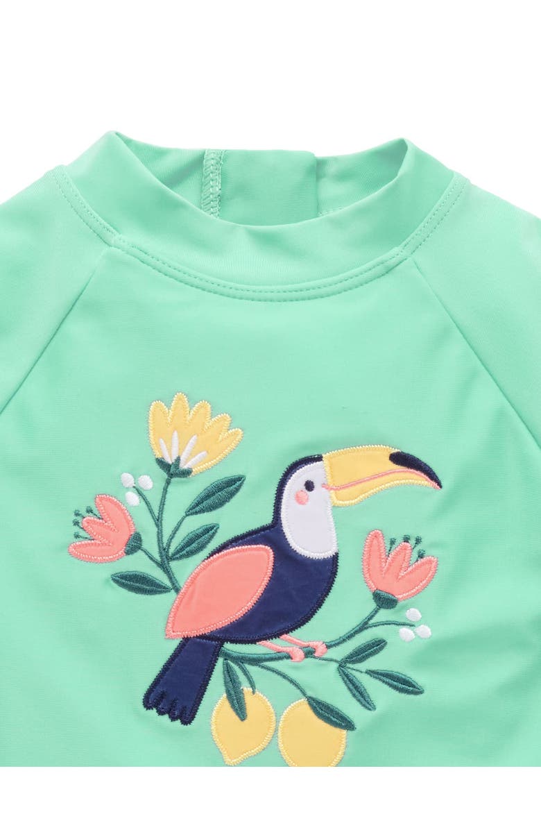 Purebaby Printed Longsleeve Rashie Swim Set, Alternate, color, Toucan Print