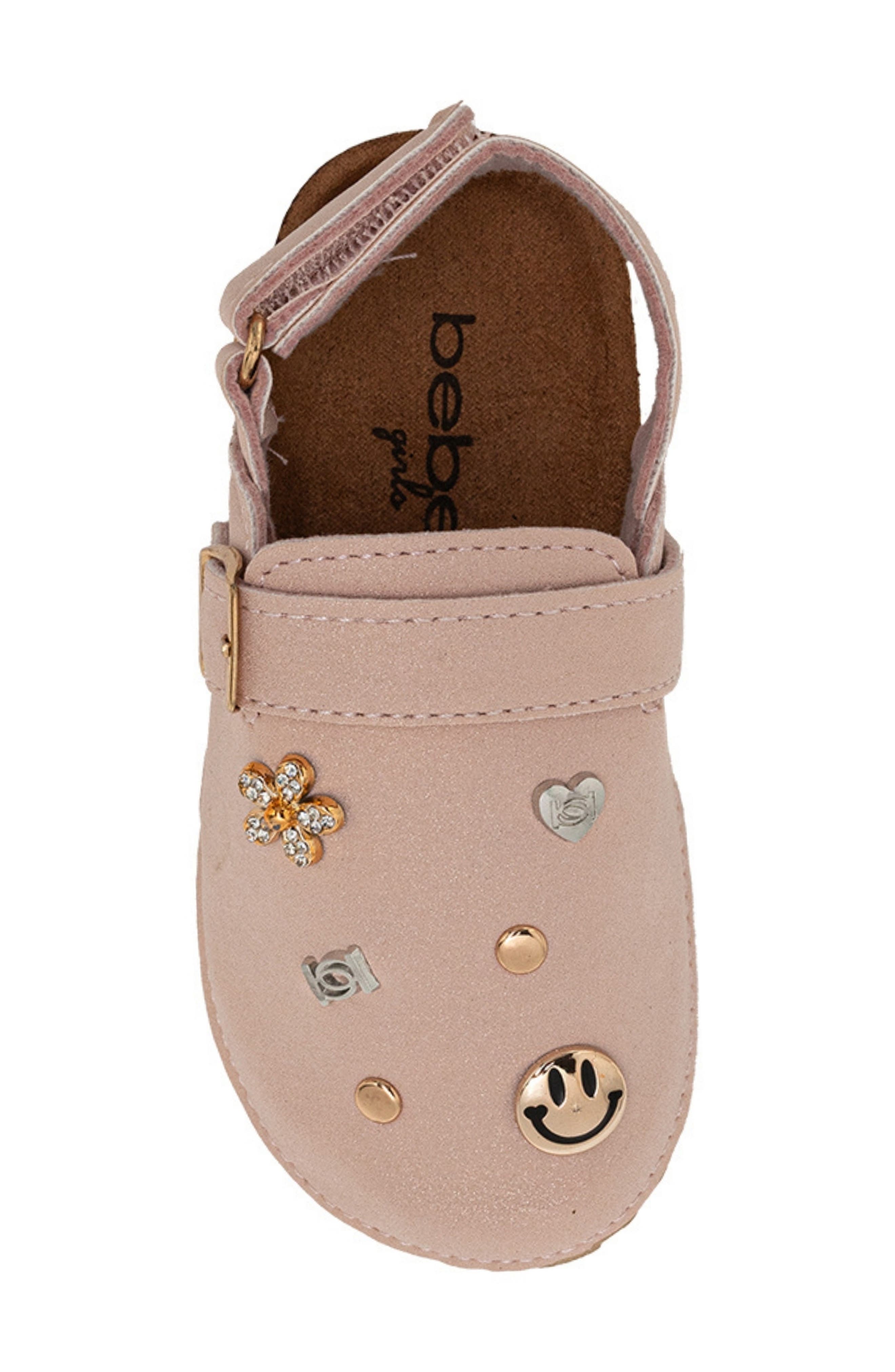 bebe Kids' Embellished Charm Slingback Clog, Alternate, color, Blush