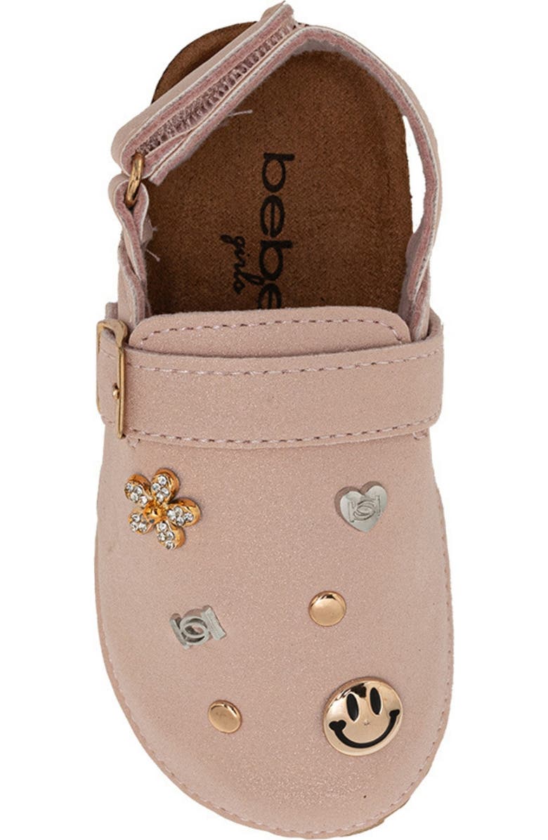bebe Kids' Embellished Charm Slingback Clog, Alternate, color, Blush