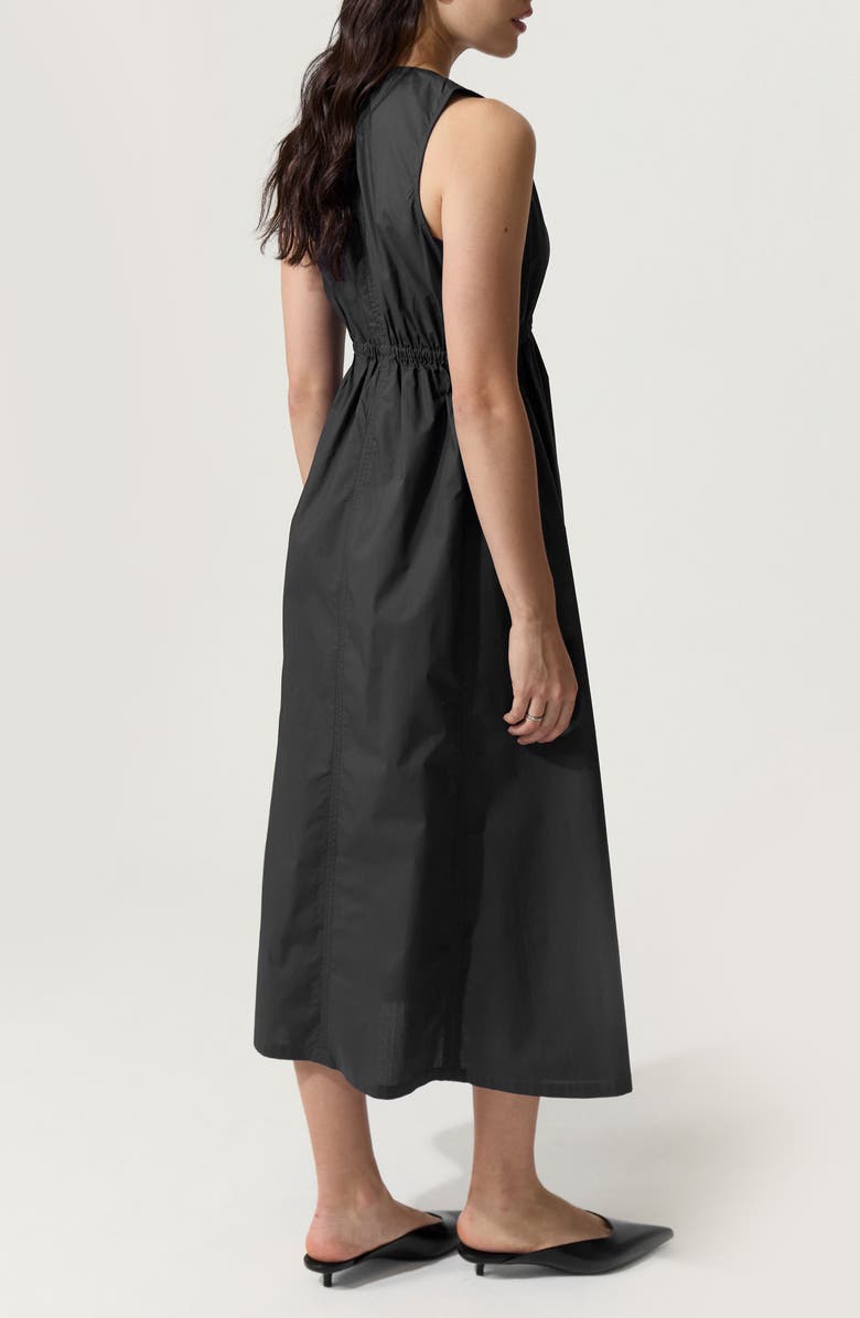 DELUC Rubbens Front Zip Sleeveless Maxi Dress, Alternate, color,