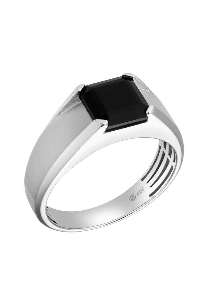 Yoru 2 CT Black Spinel Ring 925 Silver, Alternate, color, Sterling Silver