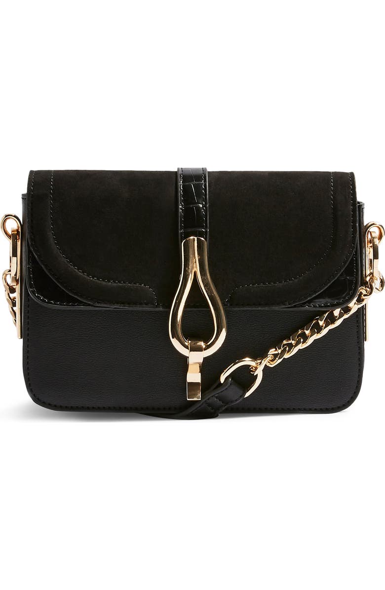 Topshop Capricorn Faux Leather Crossbody Handbag, Main, color,