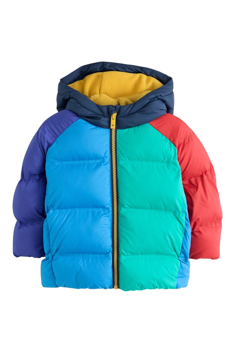 Kids' Colorblock Hooded Puffer Jacket, Main, color, MULTI