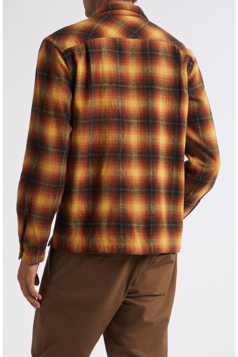 Jesse Plaid Long Sleeve Wool Blend Camp Shirt, Alternate, color, RL-820 ORANGE/ YELLOW