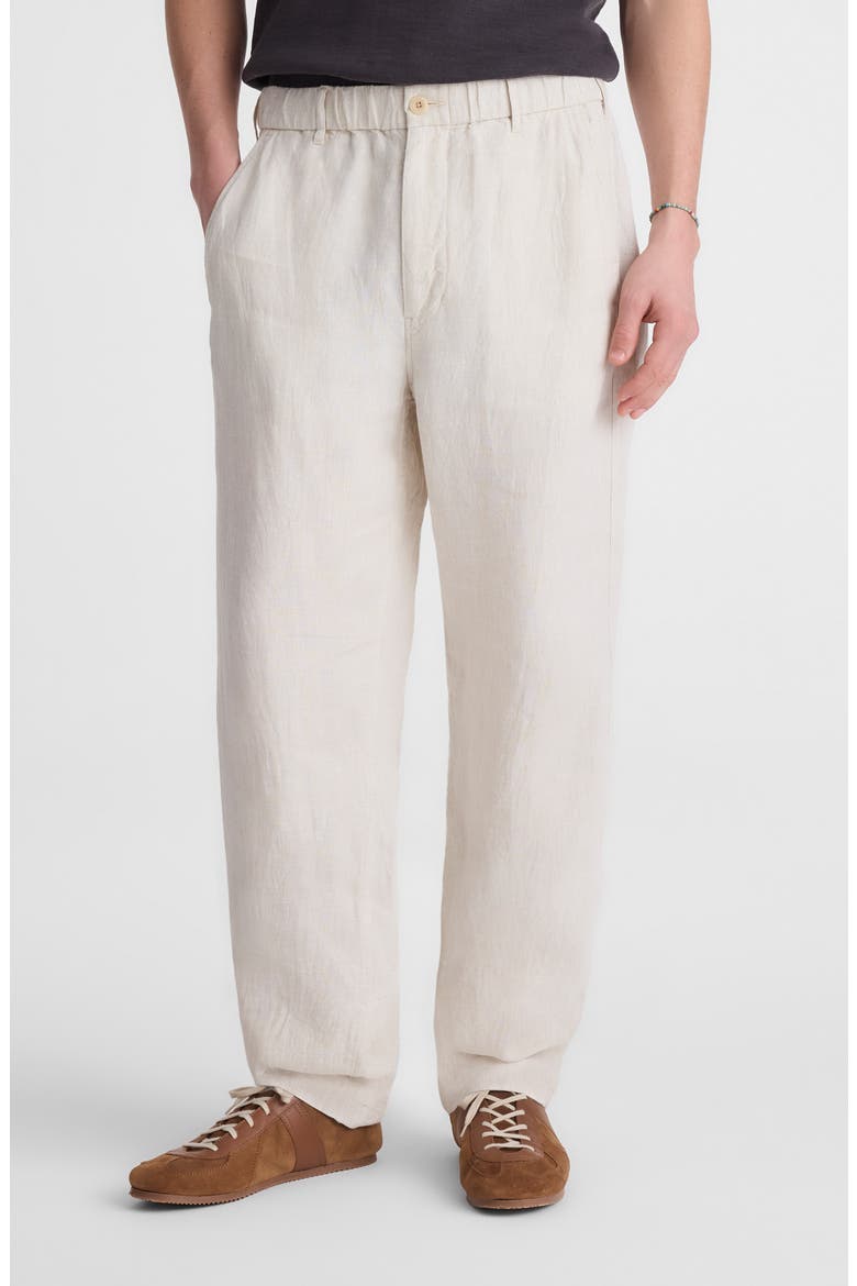 Linen Pull-On Pants, Main, color, BLEACHED