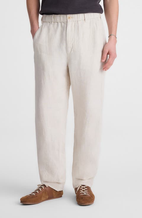 Linen Pull-On Pants