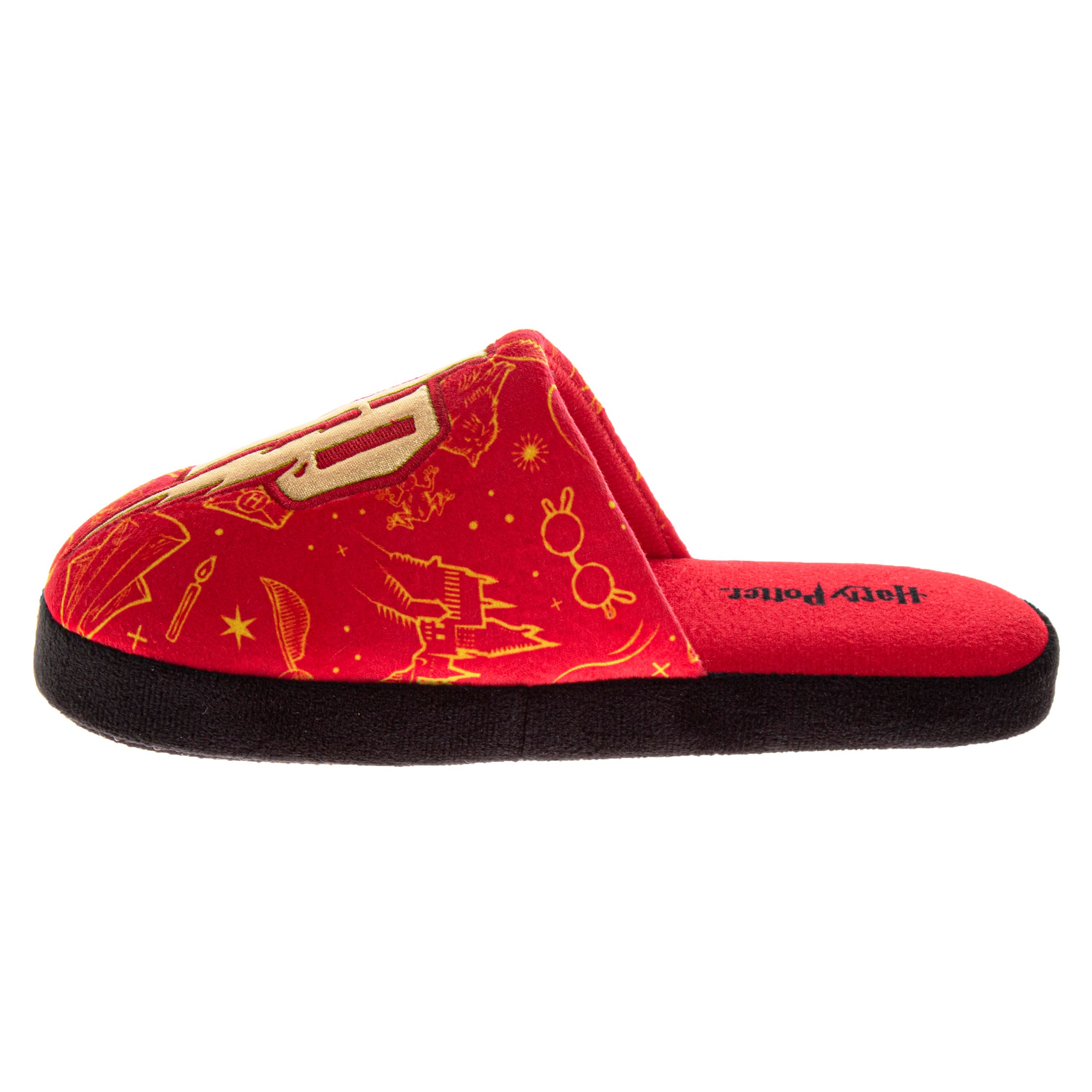 HARRY POTTER Slippers - Magical, Cozy House Shoes for Wizards and Witches, Alternate, color, Red