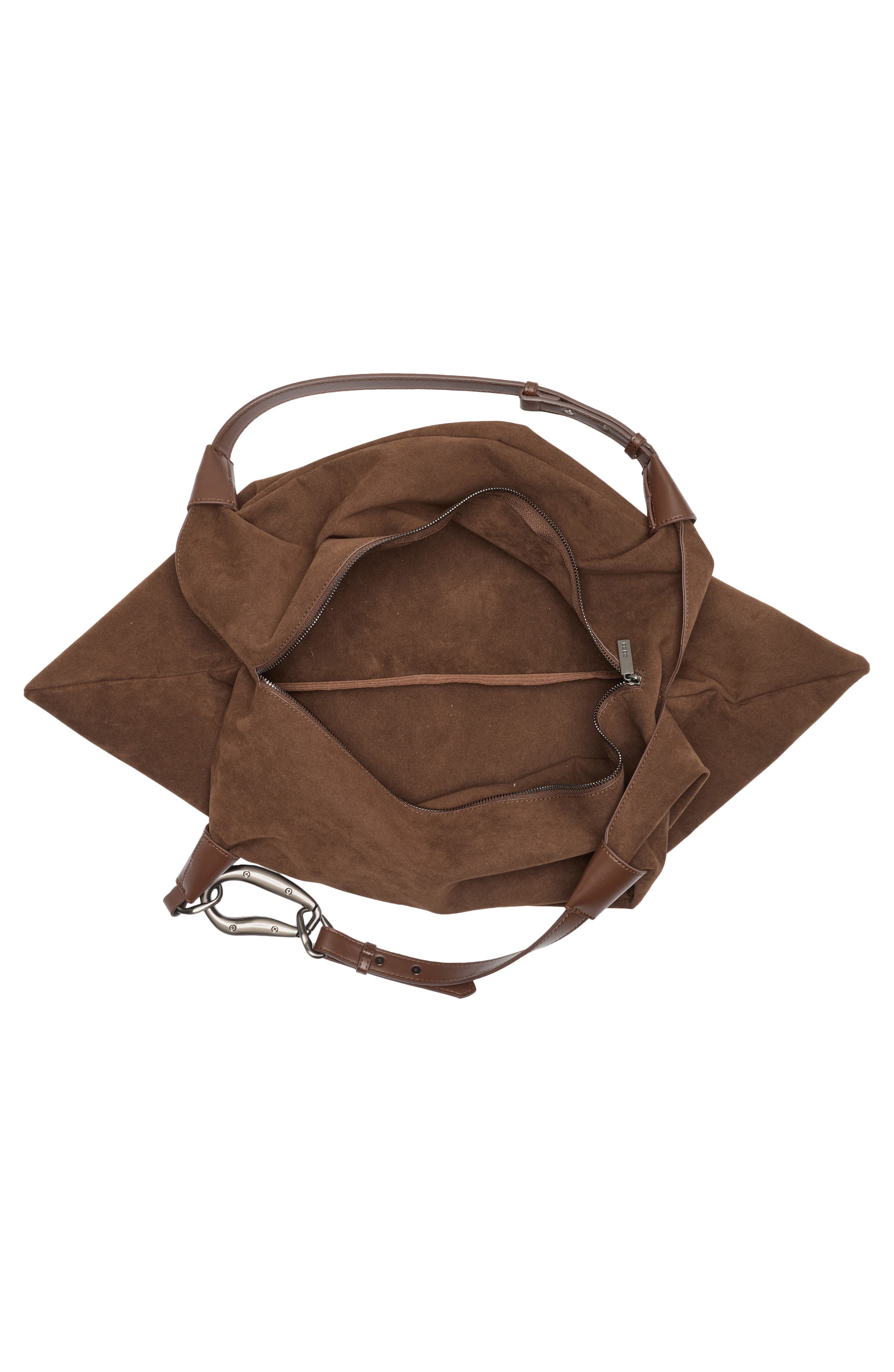 BCBG Hardware Ring Hobo Bag, Alternate, color, Chocolate