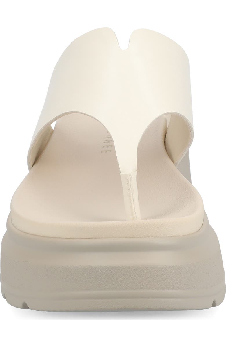 Journee Collection Carah Platform Wedge Sandal, Alternate, color, White