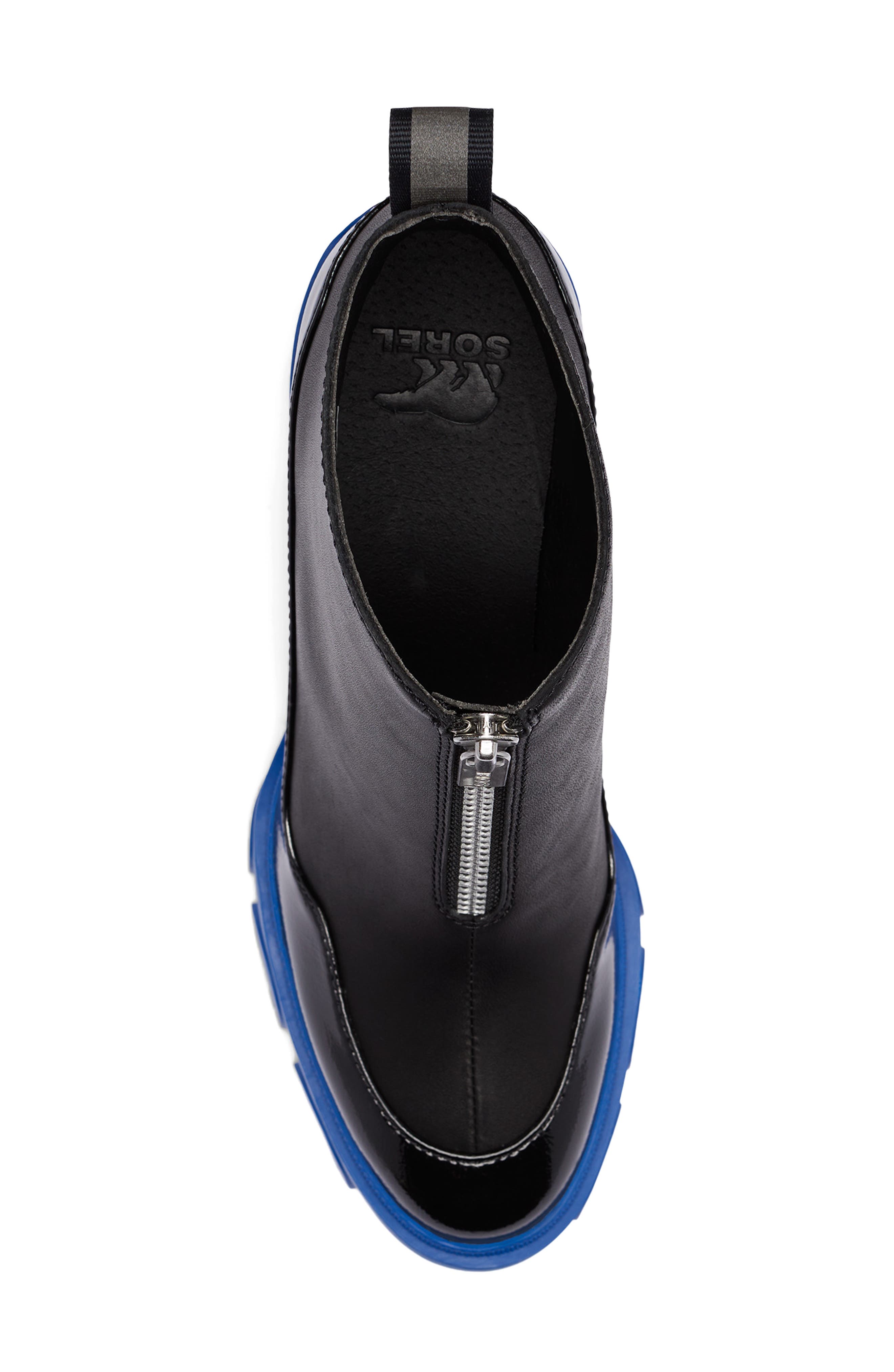 Brex™ Bold Waterproof Front Zip Bootie, Alternate, color, BLACK/ COBALT BLUE