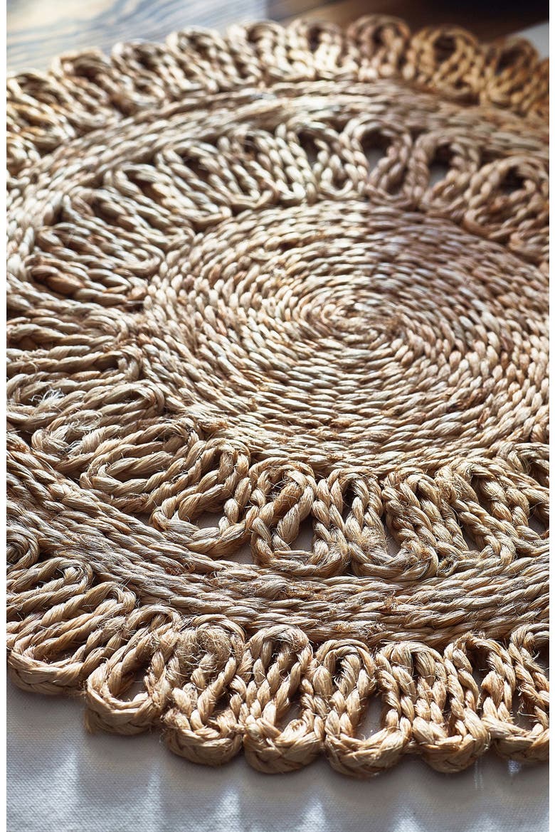 Set of 2 Jute Placemats, Alternate, color, NATURAL
