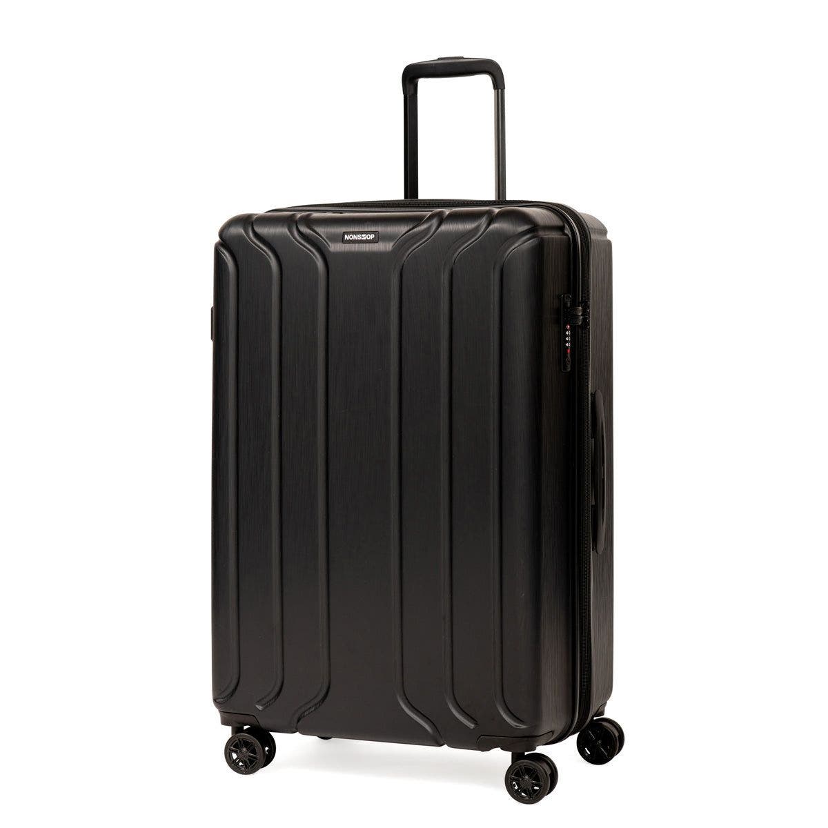 NONSTOP New York 3 Piece Set (20" 24" 28") 4-Wheel Luggage Set + 3 packing cubes, Alternate, color, Black