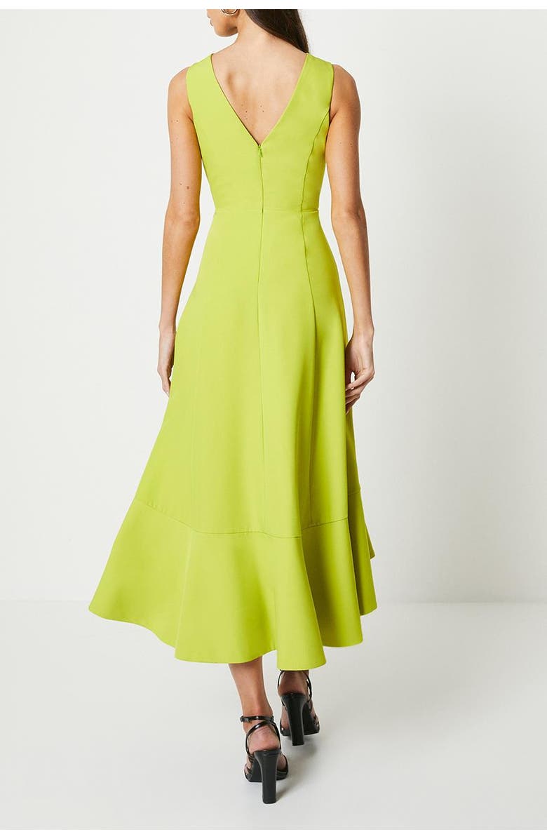 Coast Crepe Ruffle Low Back Dress, Alternate, color, Lime