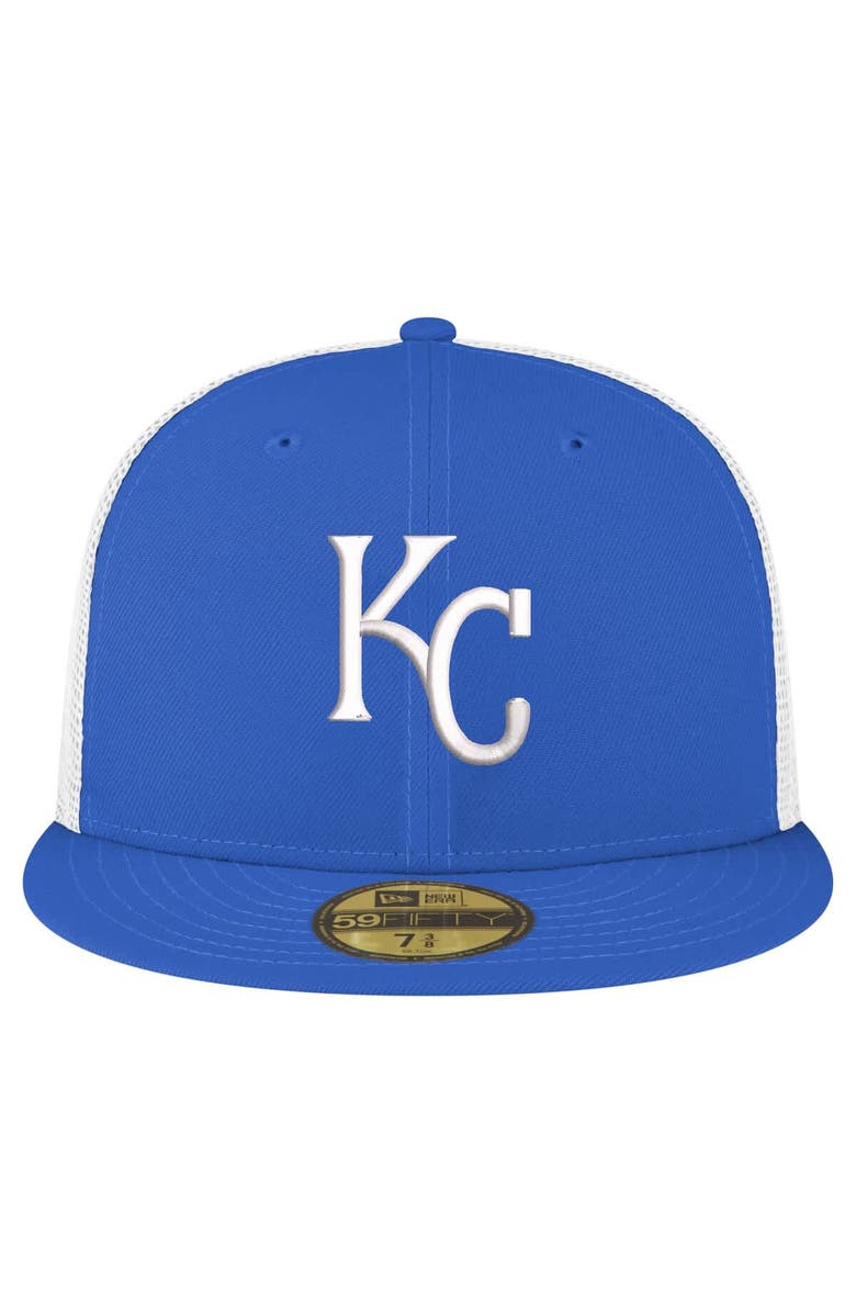 New Era Men's New Era Royal Kansas City Royals Team Color 59FIFTY Trucker Fitted Hat, Alternate, color, 