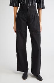 KÚR Contrast Seam Pleated Dress Pants