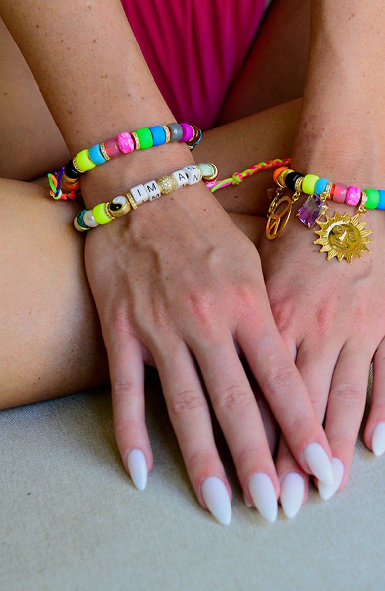 Venessa Arizaga I'm An Alien Bracelet, Alternate, color, Rainbow