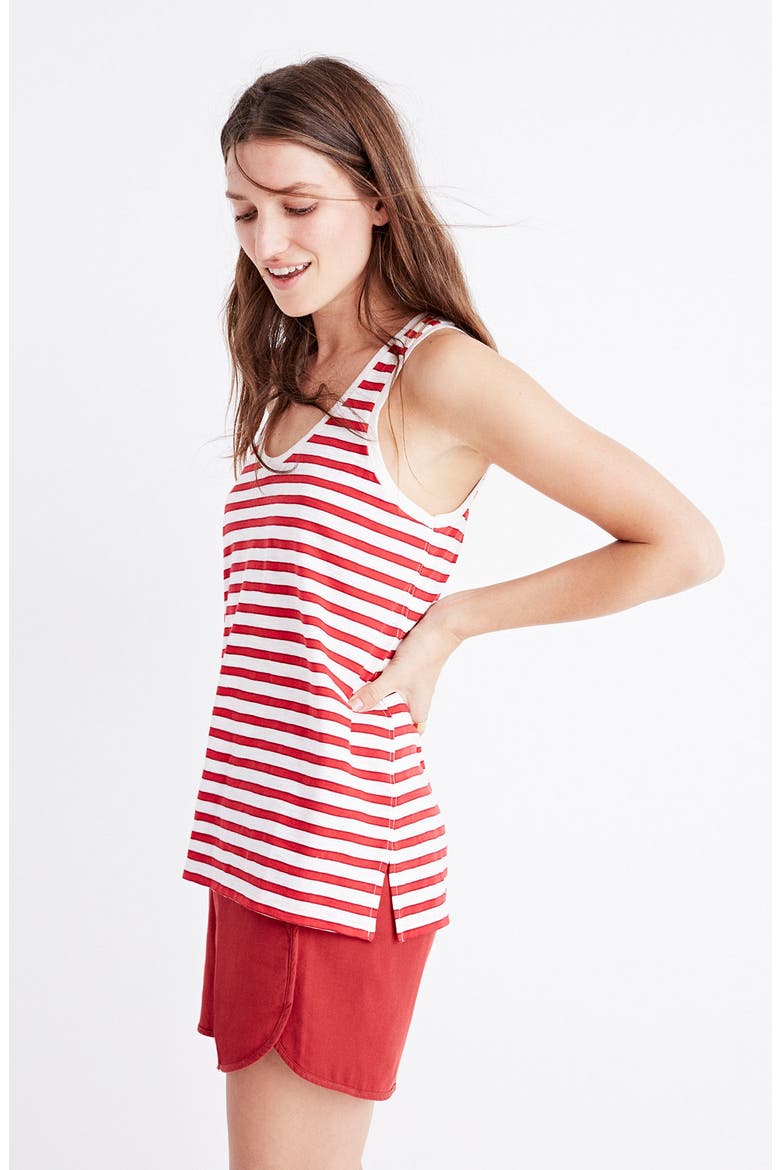 Whisper Cotton Scoop Tank, Alternate, color, TRUE RED