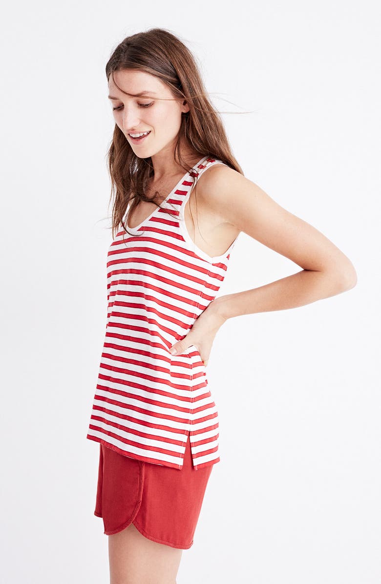 Madewell Whisper Cotton Scoop Tank, Alternate, color, 
