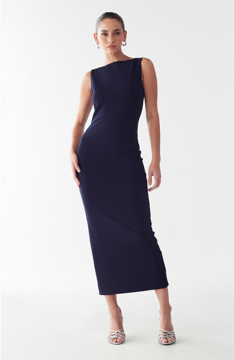 BWLDR Shian Midi Dress, Main, color, Navy Blue