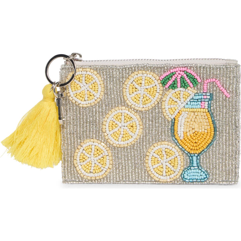 Collection Xiix Lemonade Beaded Coin Purse In Gray