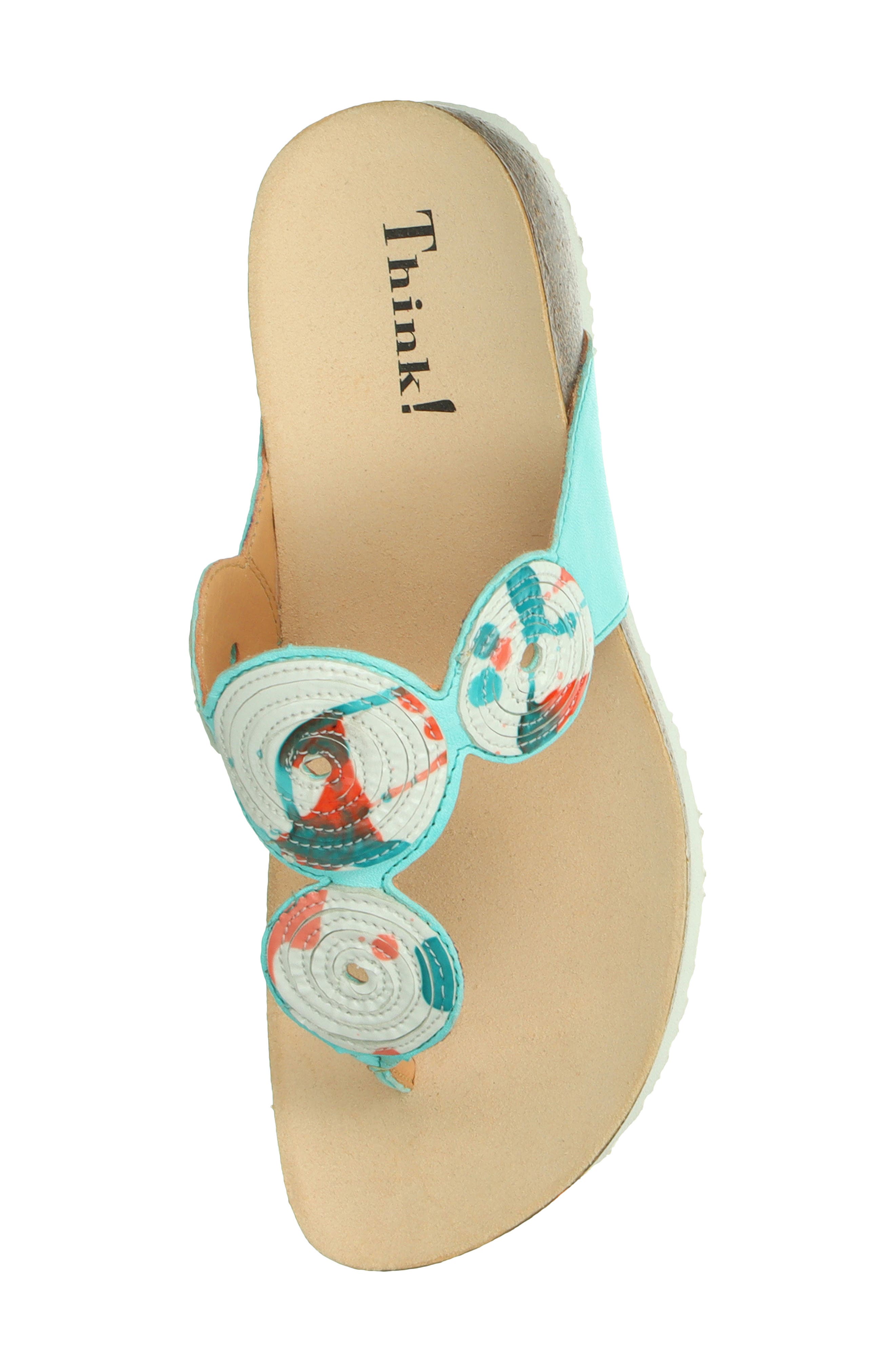 Julia Circles Flip Flop, Alternate, color, ARUBA/ KOMBI