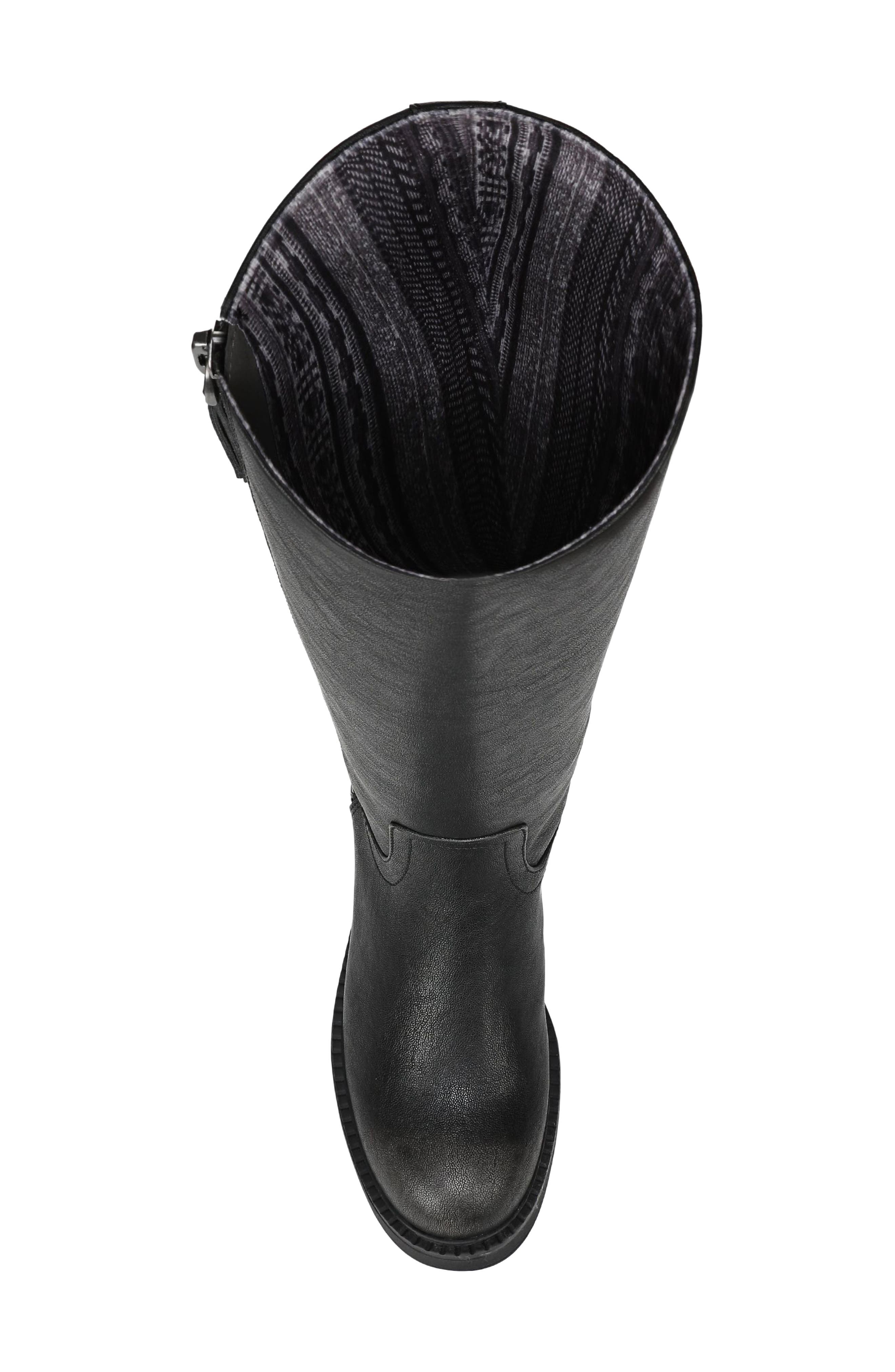 Venice Knee High Boot, Alternate, color, BLACK FAUX LEATHER