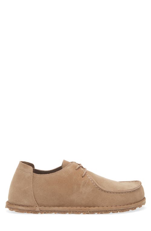 Birkenstock Utti Lace Up Deep Blue Loafers Gray Taupe In Gray Taupe