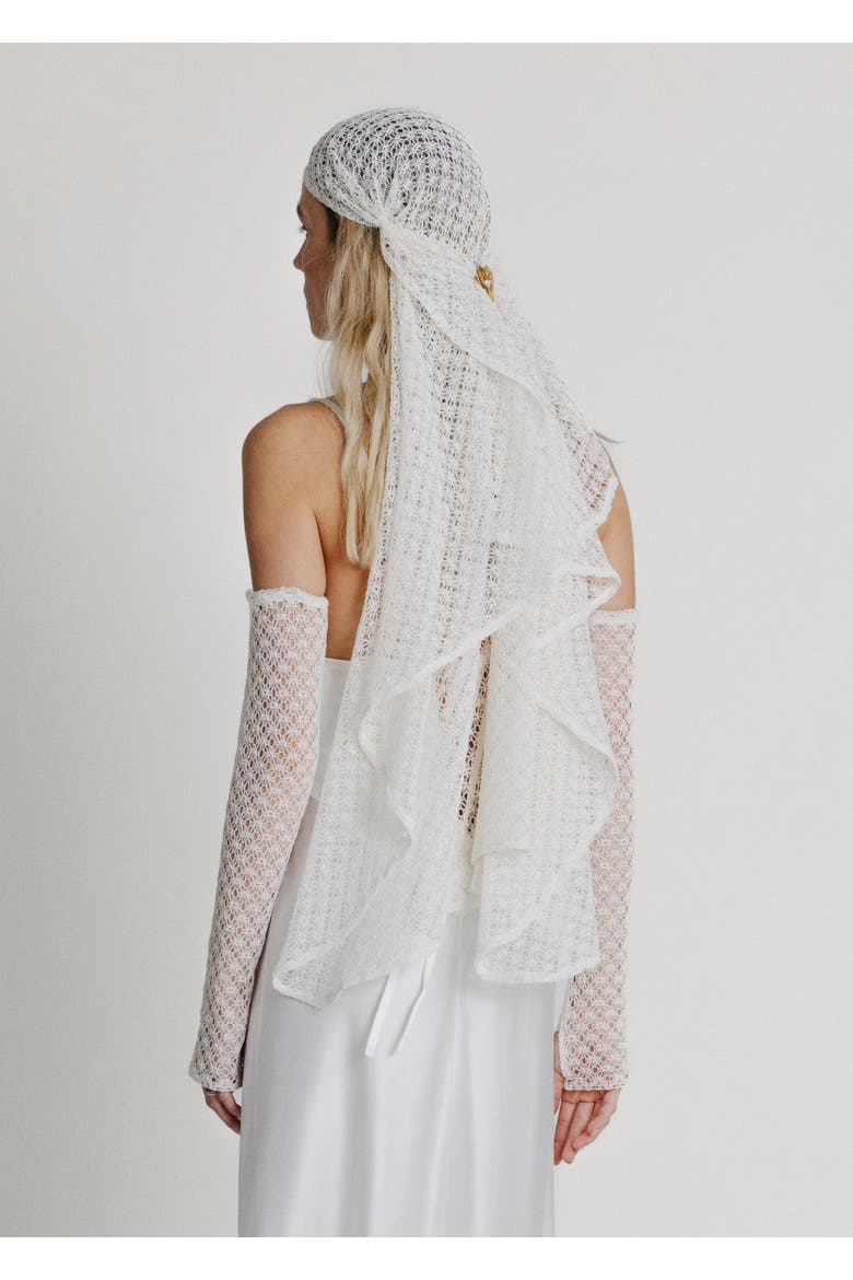 Boho Veil, Alternate, color, Off White