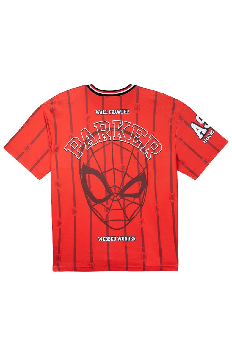 Marvel Spider-Man Men's Athletic Short Sleeve Tee, Alternate, color, Spider Man Dark Red