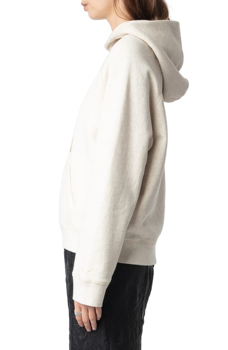 Zadig & Voltaire Georgy Rock & Roll Embellished Cotton Graphic Hoodie, Alternate, color, 