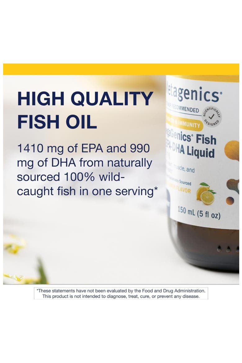 OmegaGenics EPA-DHA High Potency Liquid Fish Oil Supplement 30 Servings, Alternate, color, None