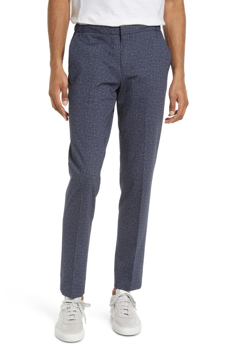 Nordstrom Crosshatch Hybrid Trim Fit Pants, Main, color, 