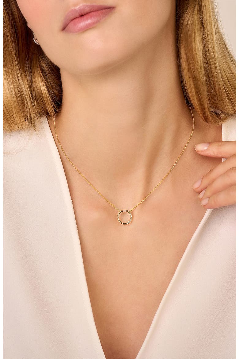 Venus Diamond Necklace |  8 natural diamonds | 925 Sterling Silver | Necklace | 15 - 16.5 in | Yellow 18k-Gold Plated, Alternate, color, Yellow 18k Gold Plated