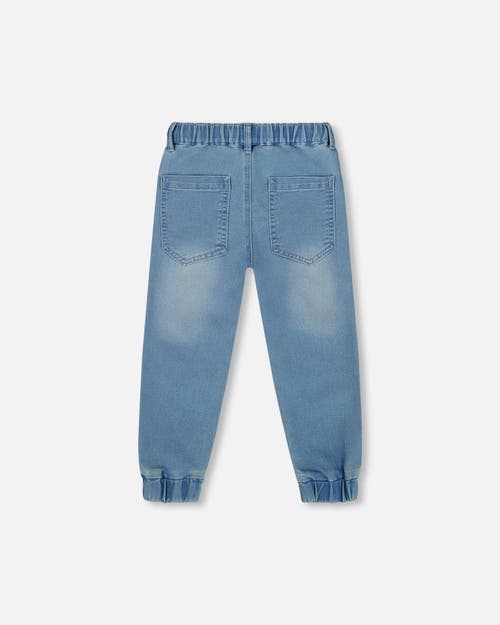 Deux Par Deux French Terry Jogger Pants In Blue