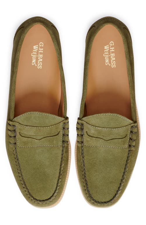 G.h.bass Larson Easy Weejun Penny Loafer In Light Olive