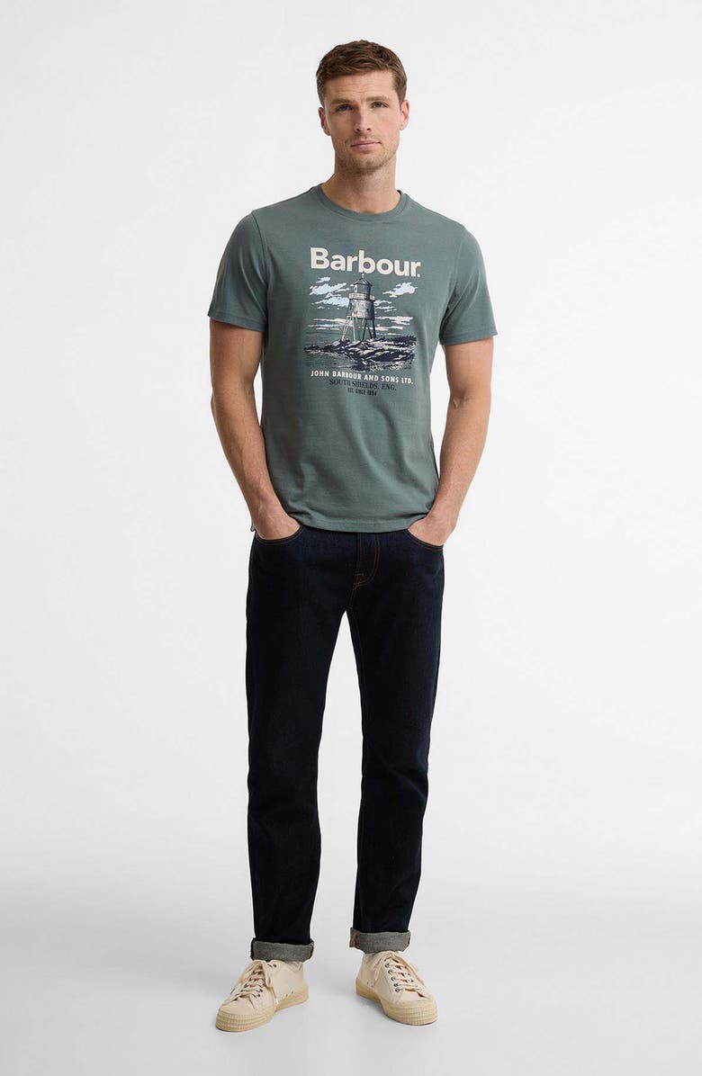 Barbour Harbourside Cotton Graphic T-Shirt, Alternate, color, Vintage Teal