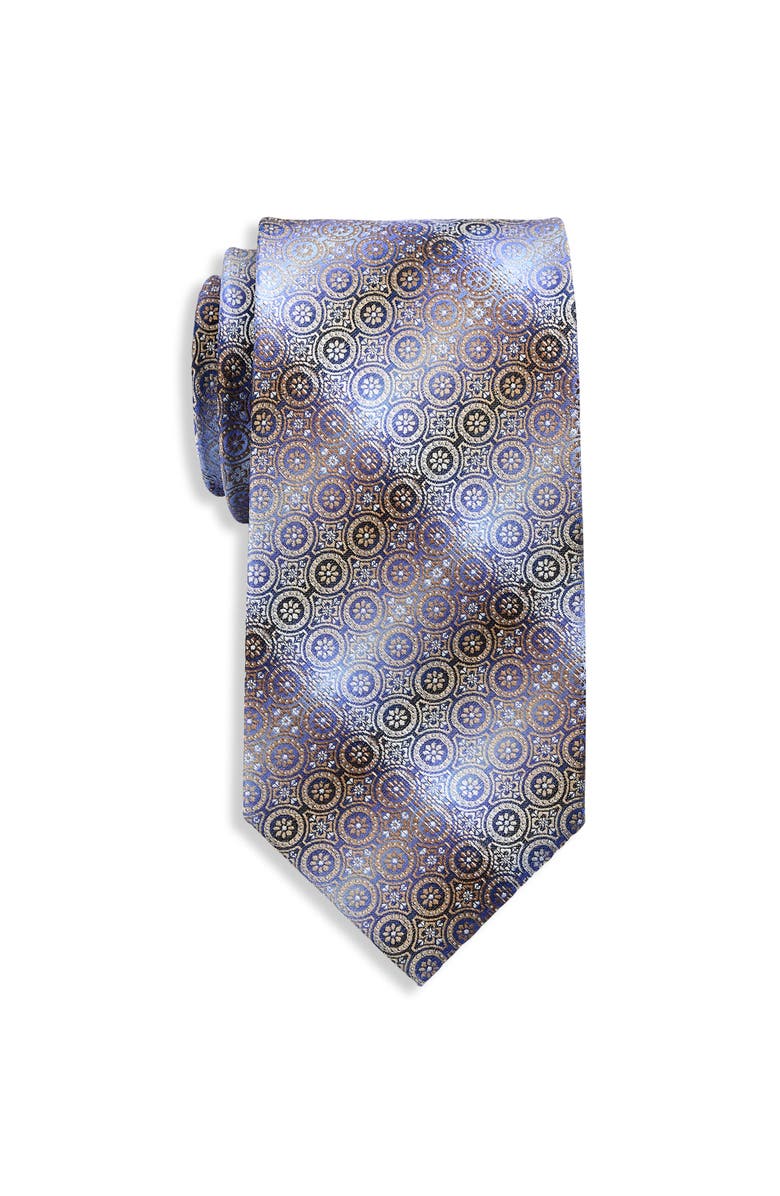 Synrgy by DXL Big & Tall Ombré Medallion Tie, Main, color, Tuape