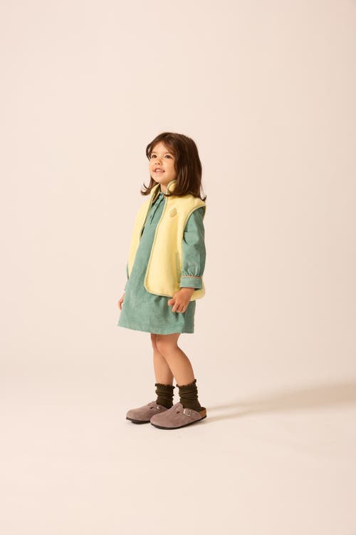 The Sunday Collective Polar Fleece Vest In Yellow