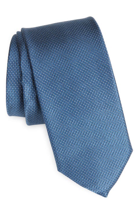 Haskin Textured Solid Silk Tie