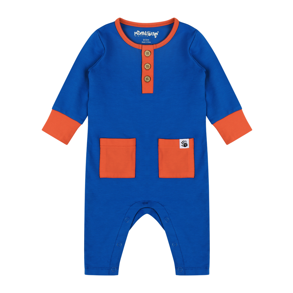 Mixed Up Clothing Baby Jumpsuit Romper In Blue/red
