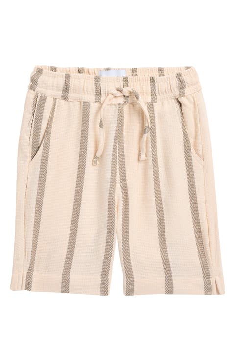 Kids' Passport Stripe Cotton Shorts (Big Kid)