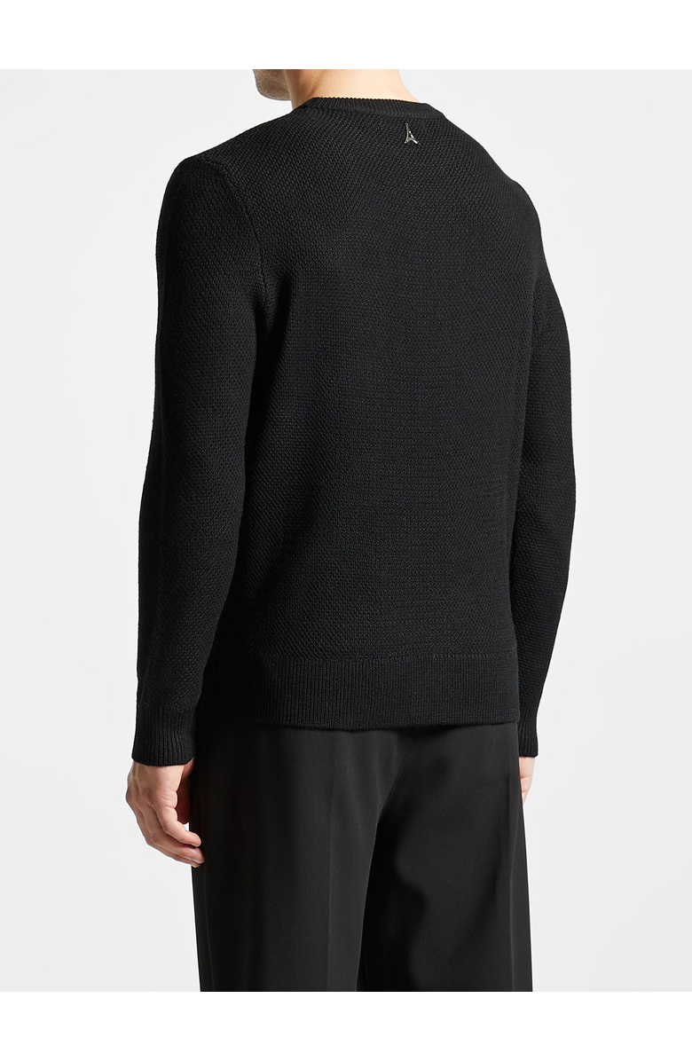 Manière De Voir Gabin Textured Wool Blend Jumper, Alternate, color, Black