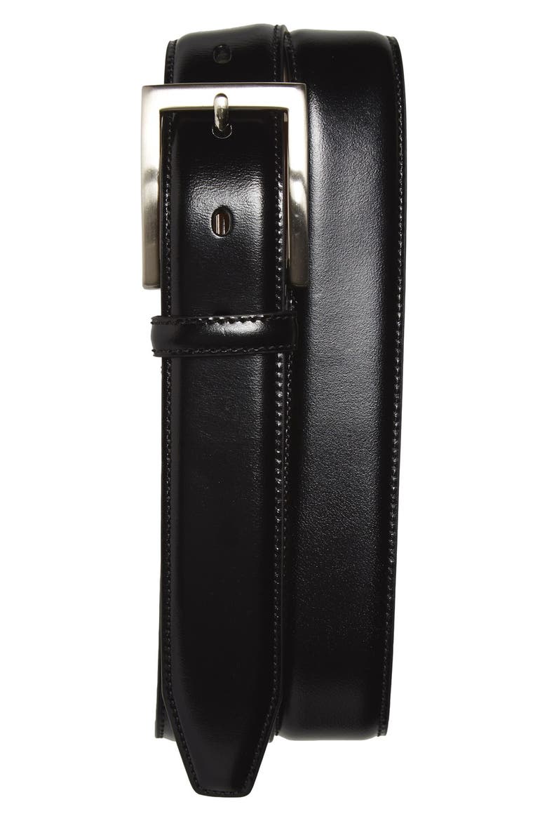 Calfskin Belt, Main, color, BLACK