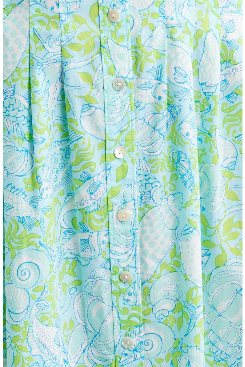 Tonya Print Midi Shirtdress, Alternate, color, DAY DREAM BLUE THROW ME A LINE
