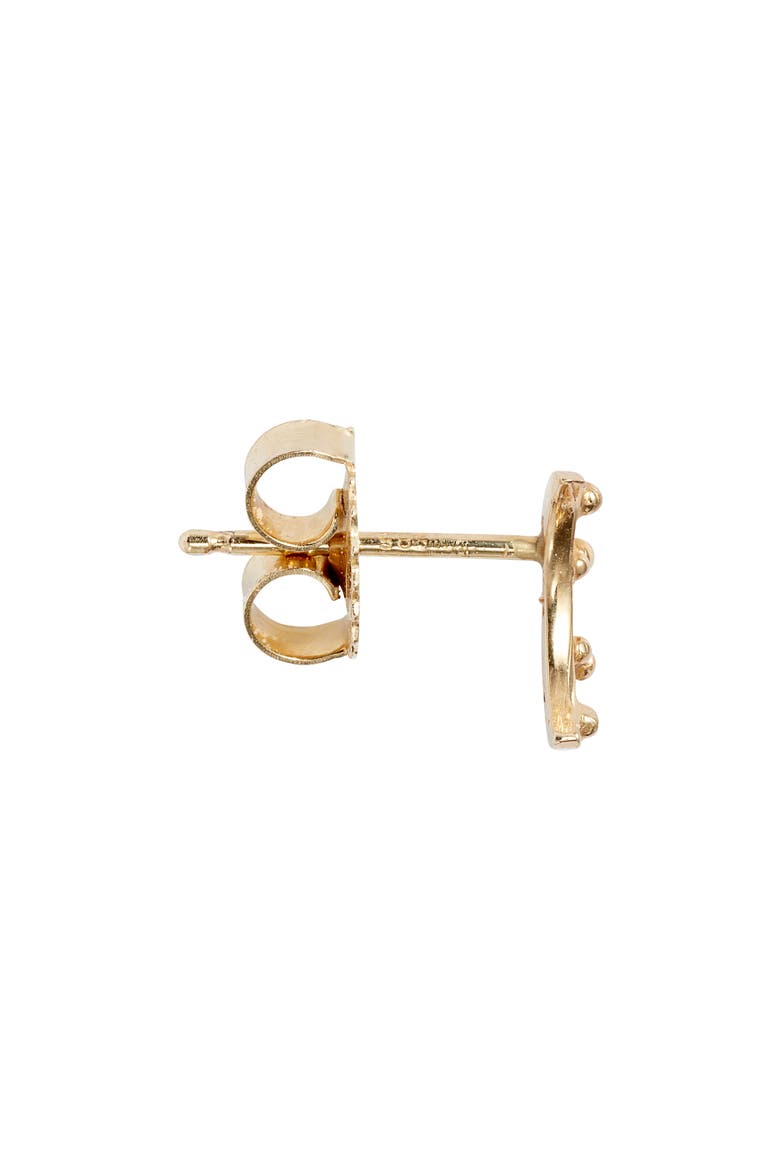 Moon Crescent Mismatched Stud Earrings, Alternate, color, YELLOW GOLD