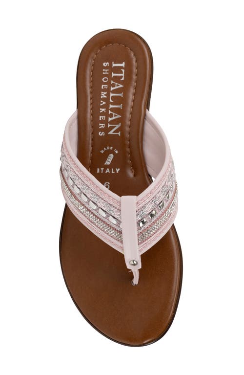 Italian Shoemakers Zali Slide Sandal In Blush